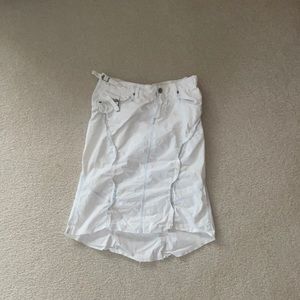 Da-Nang white cotton pencil skirt